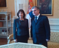 3 January 2014 MP Srdjan Sajn and Princess Jelisaveta Karadjordjevic